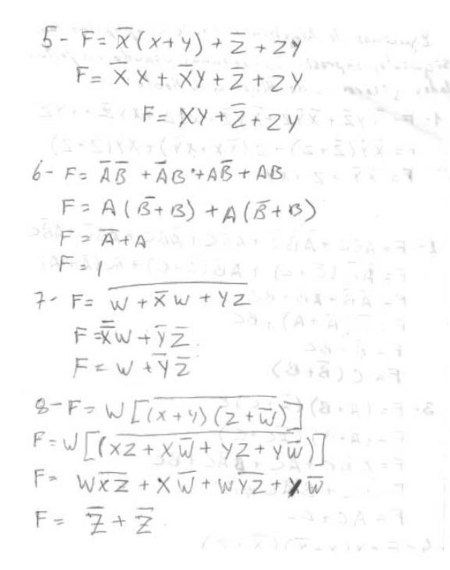 Ejercicios De Algebra De Boole