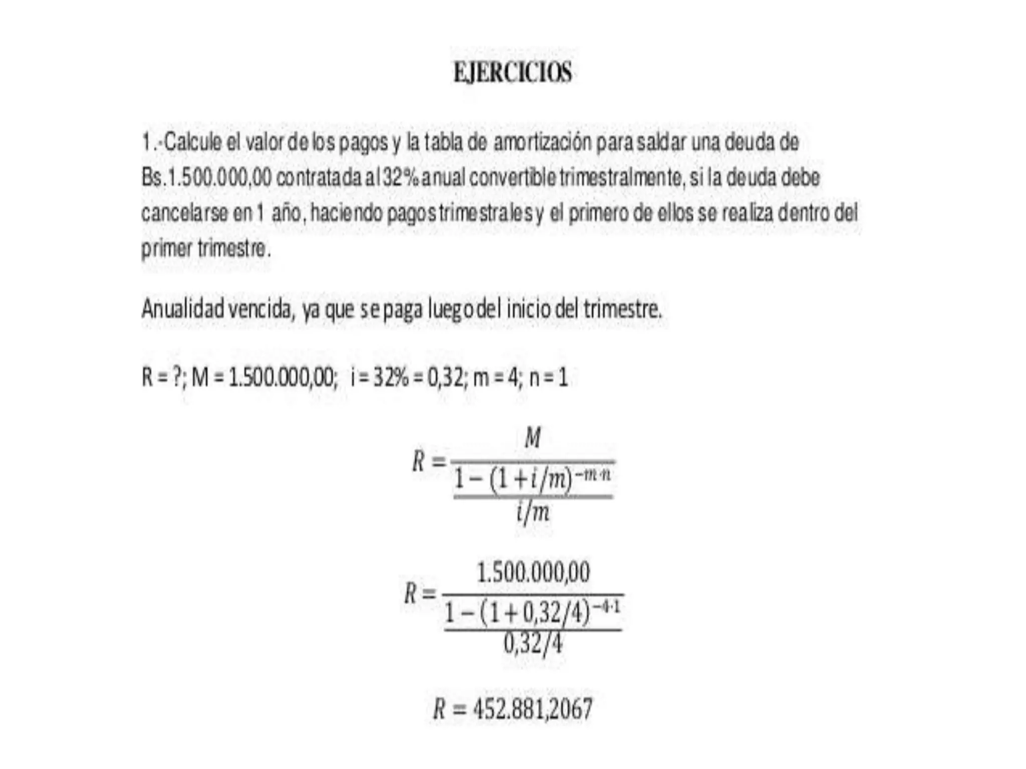 Ejercicios de amortizacion | PPTX