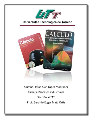 Alumno. Jesús Alan López Montañez
Carrera. Procesos industriales
Sección. 4 “A”
Prof. Gerardo Edgar Mata Ortiz
 
