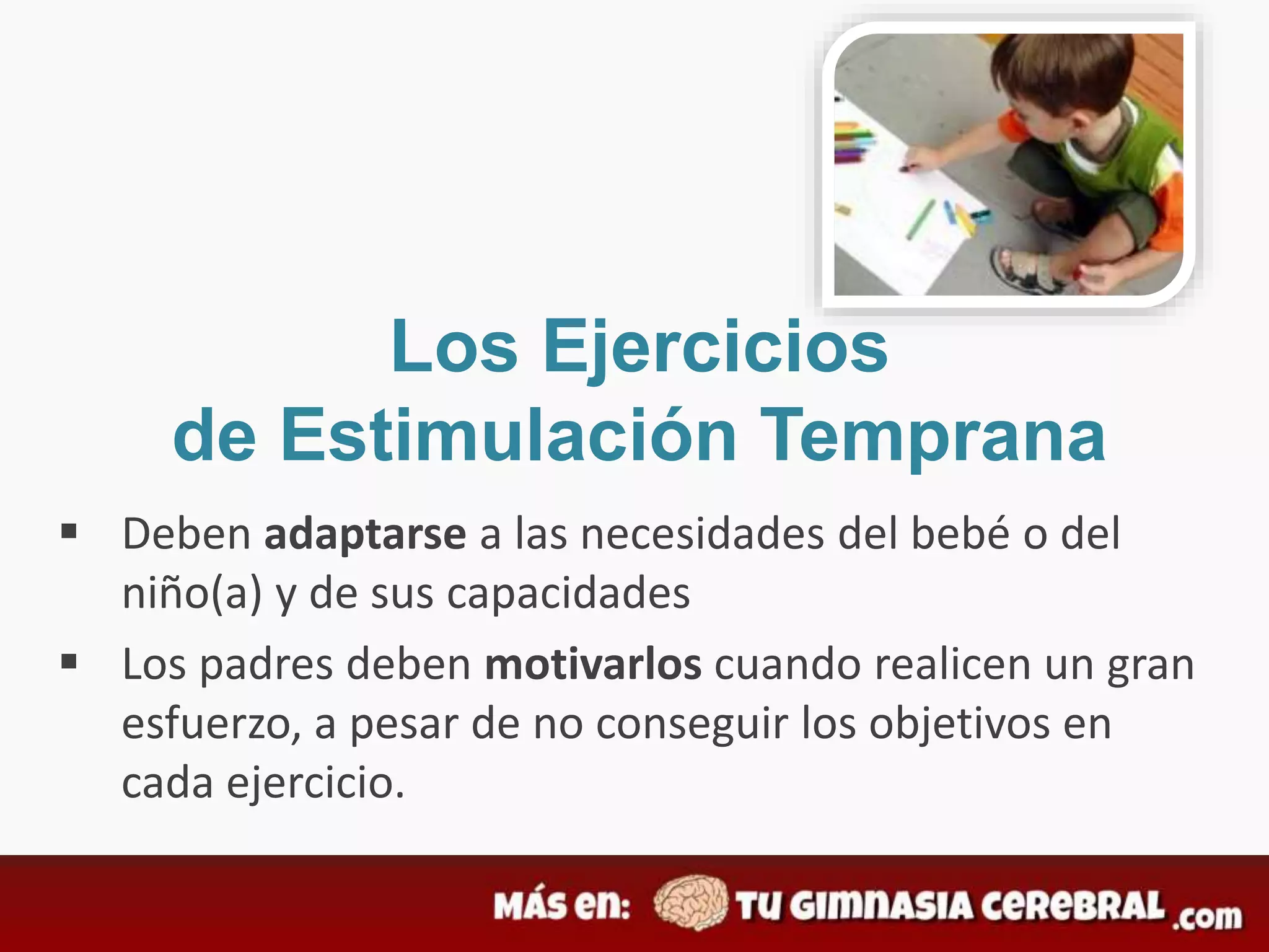 Ejercicios de Estimulacion Temprana para Bebes y Niños | PPTX ...