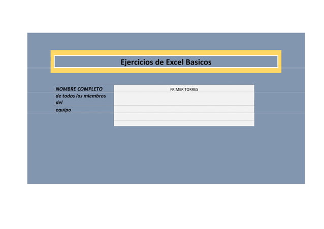 Ejercicios de excel basicos | PDF