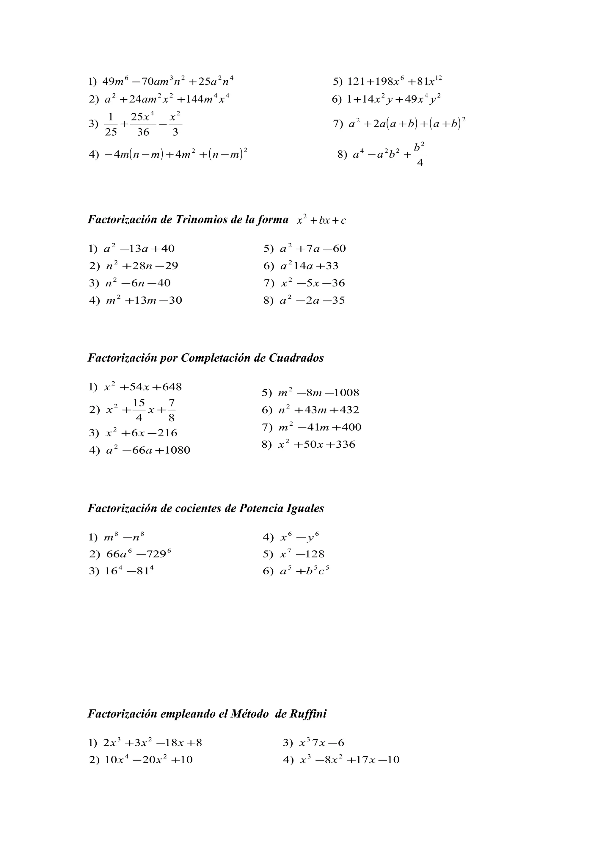 Ejercicios De Factorizaci n PDF ejercicios-de-factorizaci-n-pdf