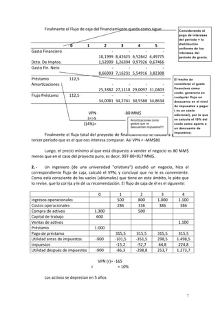 Ejercicios de flujo de caja | PDF