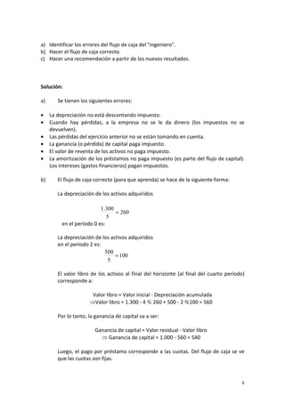 Ejercicios de flujo de caja | PDF