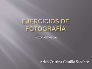2do Semestre
Arlen Cristina Castillo Sánchez
 