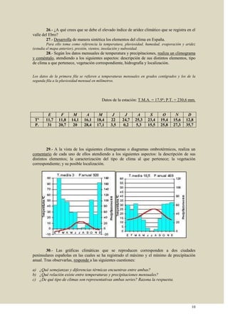 Ejercicios de Geografía Física