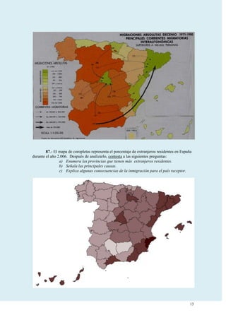 Ejercicios de Geografía Humana