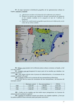 Ejercicios de Geografía Humana