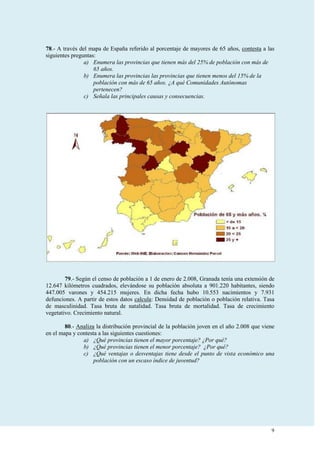 Ejercicios de Geografía Humana