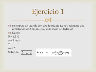 Ejercicios de leyes de newton