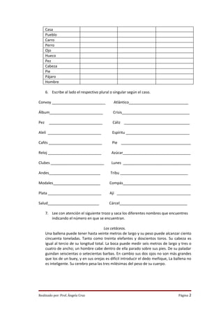 Ejercicios de los_sustantivos1 | PDF