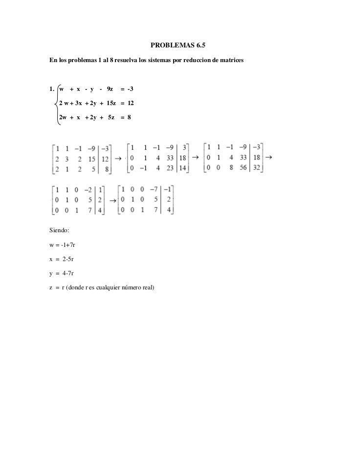Reduccion de matrices 4x4