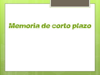 Memoria de corto plazo
 