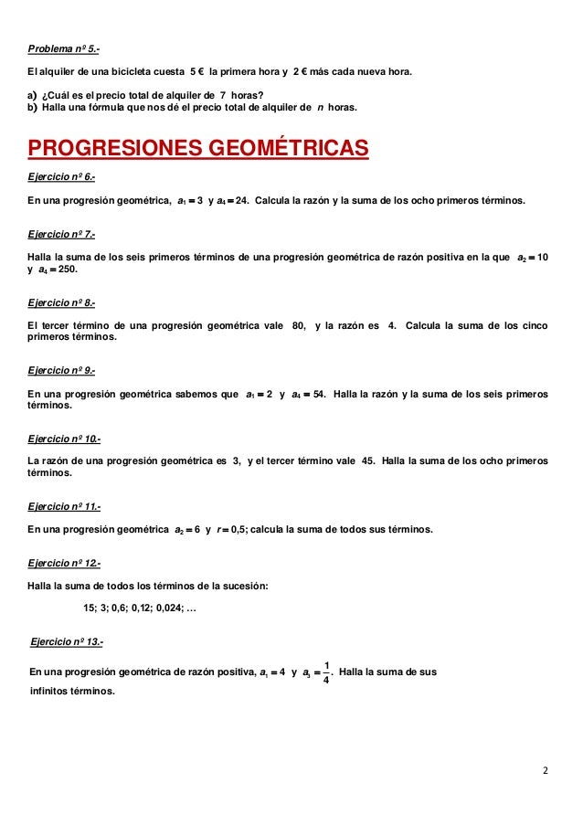 Ejercicios de progresiones_aritmeticas_y_geometricas