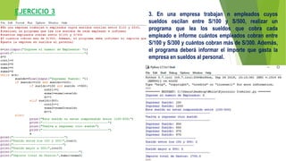 Ejercicios de python | PPTX