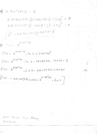 Ejercicios de repaso de derivadas