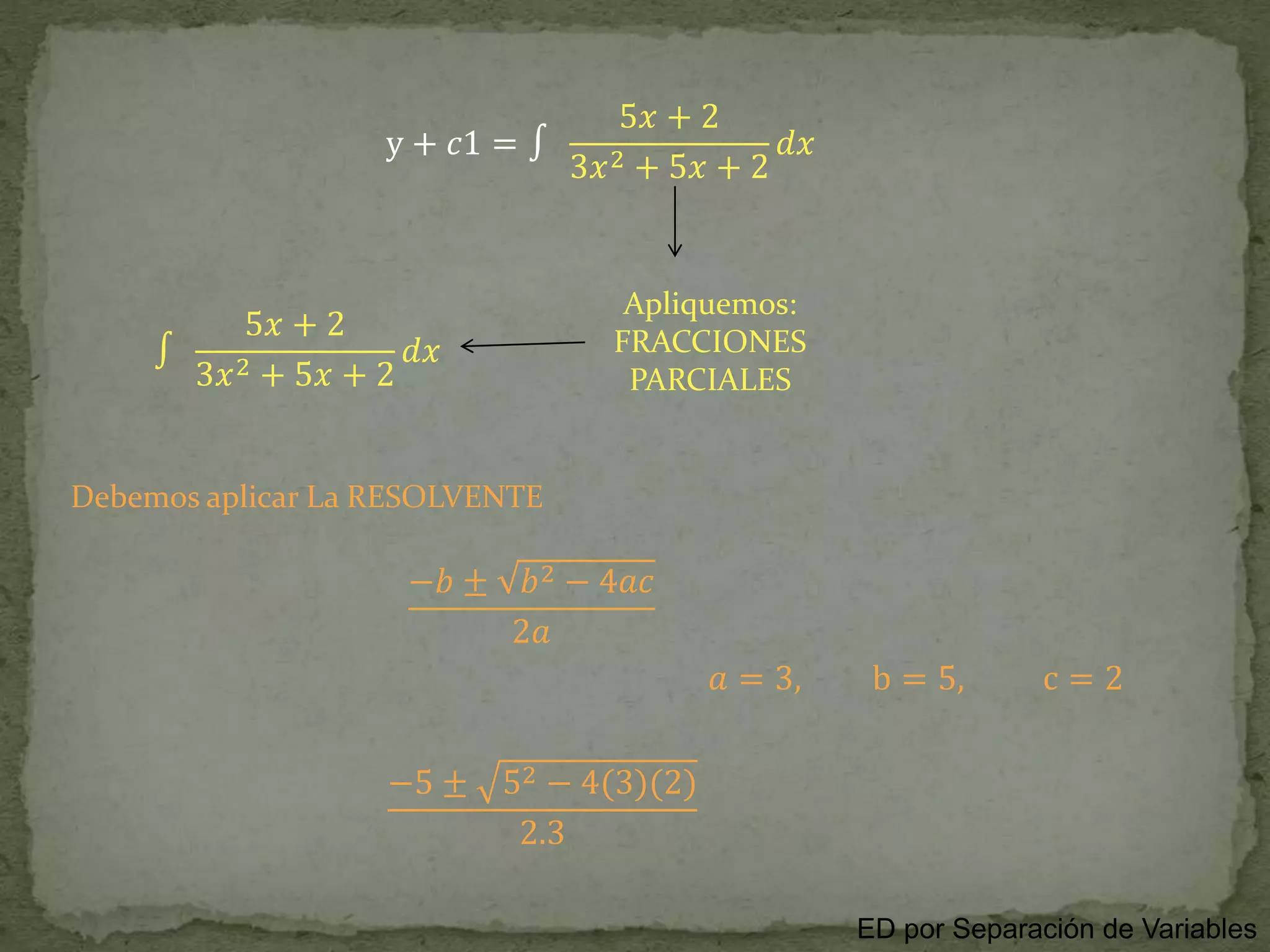 Ejercicios de separación de variables | PPT