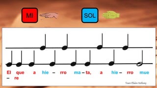MI SOL
El que a hie – rro ma – ta, a hie – rro mue
– re
Tesen Oliden Anthony
 