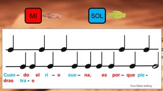 MI SOL
Cuan – do el rí – o sue – na, es por – que pie -
dras tra - e
Tesen Oliden Anthony
 