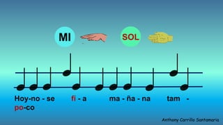 MI SOL
Hoy-no - se fí - a ma - ña - na tam -
po-co
Anthony Carrillo Santamaria
 