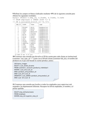 Ejercicios De Sql | DOC
