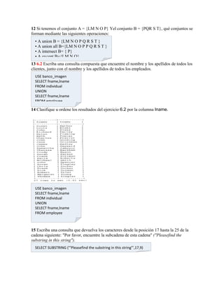 Ejercicios De Sql | DOC