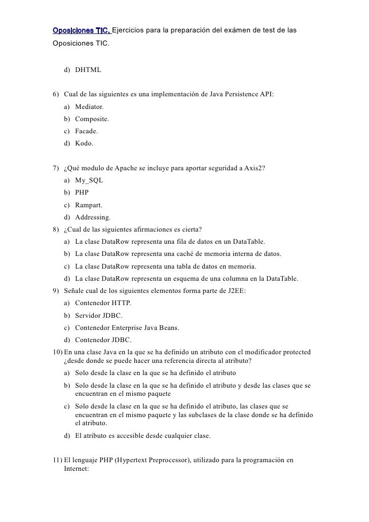 preguntas java tipo test ejercicios de test desarrollo y programaci 243 n preguntas java tipo test ejercicios de test desarrollo y programaci 243 n