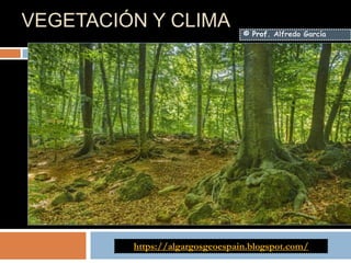 VEGETACIÓN Y CLIMA © Prof. Alfredo García
https://algargosgeoespain.blogspot.com/
 