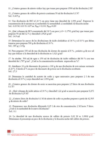 factoriadecientificos.blogspot.com   Problemas de Disoluciones 2
 