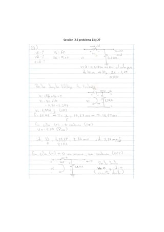 Sección 2.6 problema 23 y 27