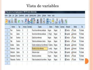 Vista de variables
 
