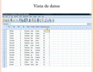 Vista de datos
 