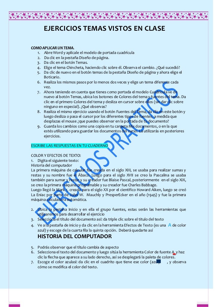 Ejercicios En Clase Temas Word Art Y Efectos De Texto