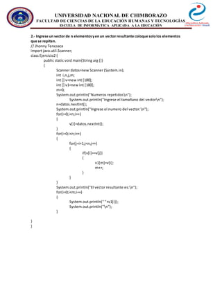 Ejercicios en java | DOCX