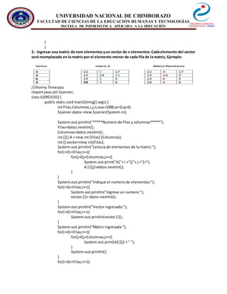 Ejercicios en java | DOCX