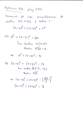 Ejercicios geometría