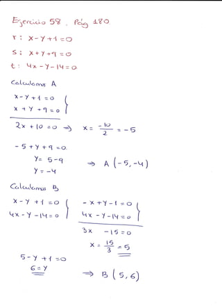 Ejercicios geometría