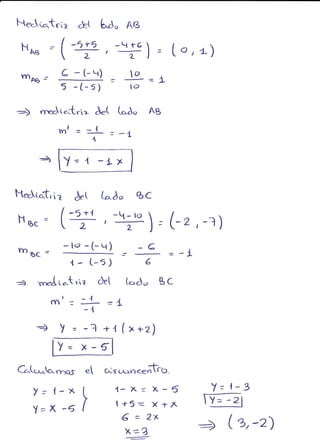 Ejercicios geometría