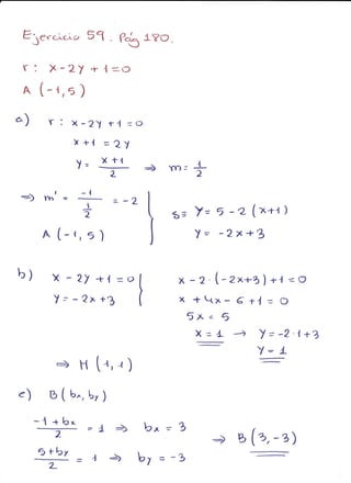Ejercicios geometría