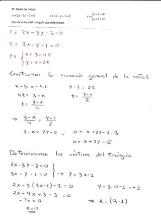 Ejercicios geometría