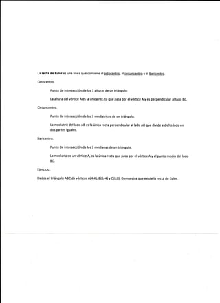 Ejercicios geometría