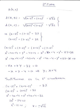 Ejercicios geometría