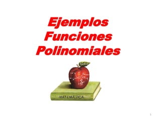 Ejemplos Funciones Polinomiales 
1  