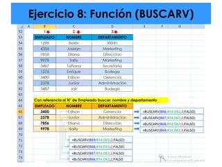 Ejercicio 8: Función (BUSCARV)