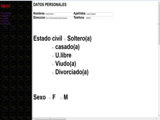 Ejercicios iii, iv, v html
