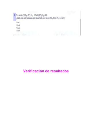 Verificación de resultados
 