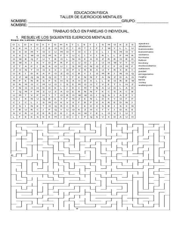 Juegos Ejercicio Mentales - Gran Libro De Los Ejercicios Y Juegos Mentales Varios El Corte Ingles : Nuestros socios collages de fotos · cambia el tamaño de fotos · editor de fotografías online · generador de graficos · mapas mentales.