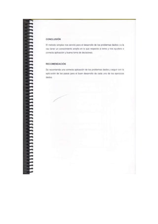 Ejercicios metodo simplex