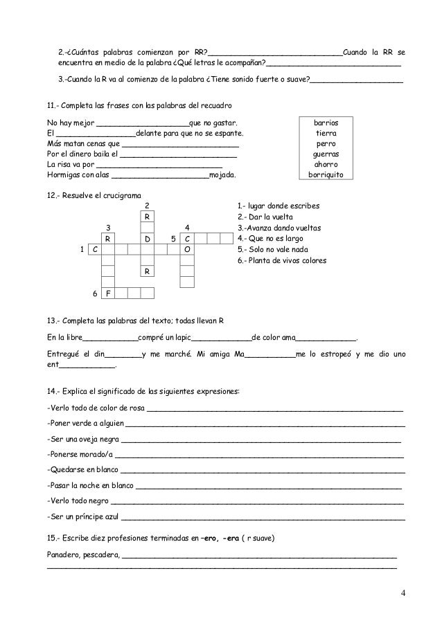 Ejercicios Ortografia