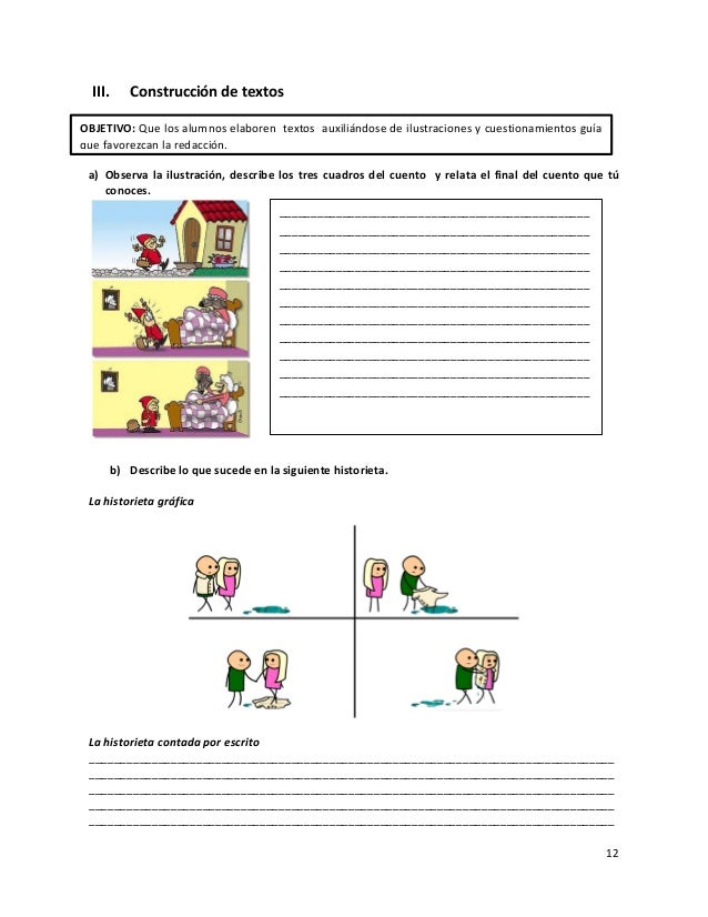 Ejercicios para desarrollo competencias lectura textos